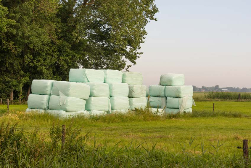 An image of Small bale wrapping, prevent waste on smaller farms goes here.